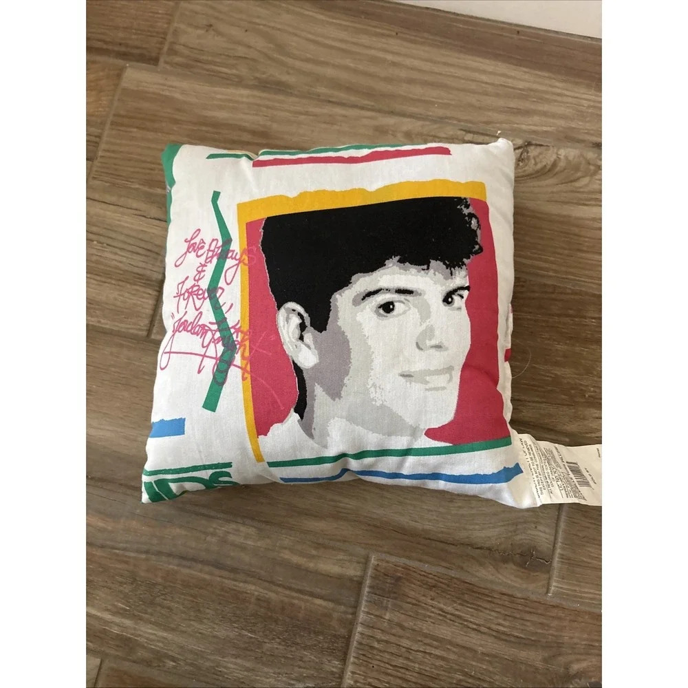 New Kids on the Block Throw Pillow Band Member Images Printed Autographs 14